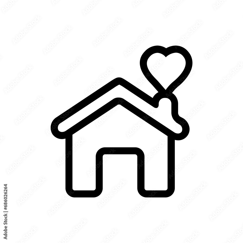 home icon with heart