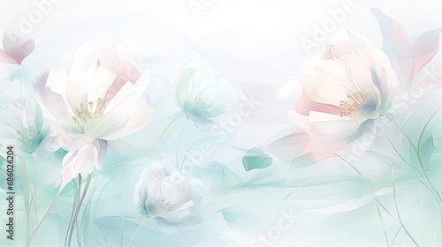 Watercolor Spring Blossoms. Floral Illustrations for Banner, Cover, Decoration, Poster.