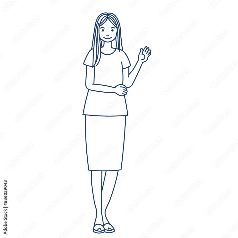 businesswoman avatar character icon. Vector illustration in blue line doodle art, flat style. businesswoman avatar character icon. Vector illustration in blue line doodle art, flat style.