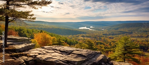 Overlook at Burns Run Wild Area in Sproul State Forest, Pennsylvania. photo