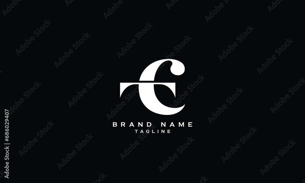 Obraz premium ET, TE, Abstract initial monogram letter alphabet logo design