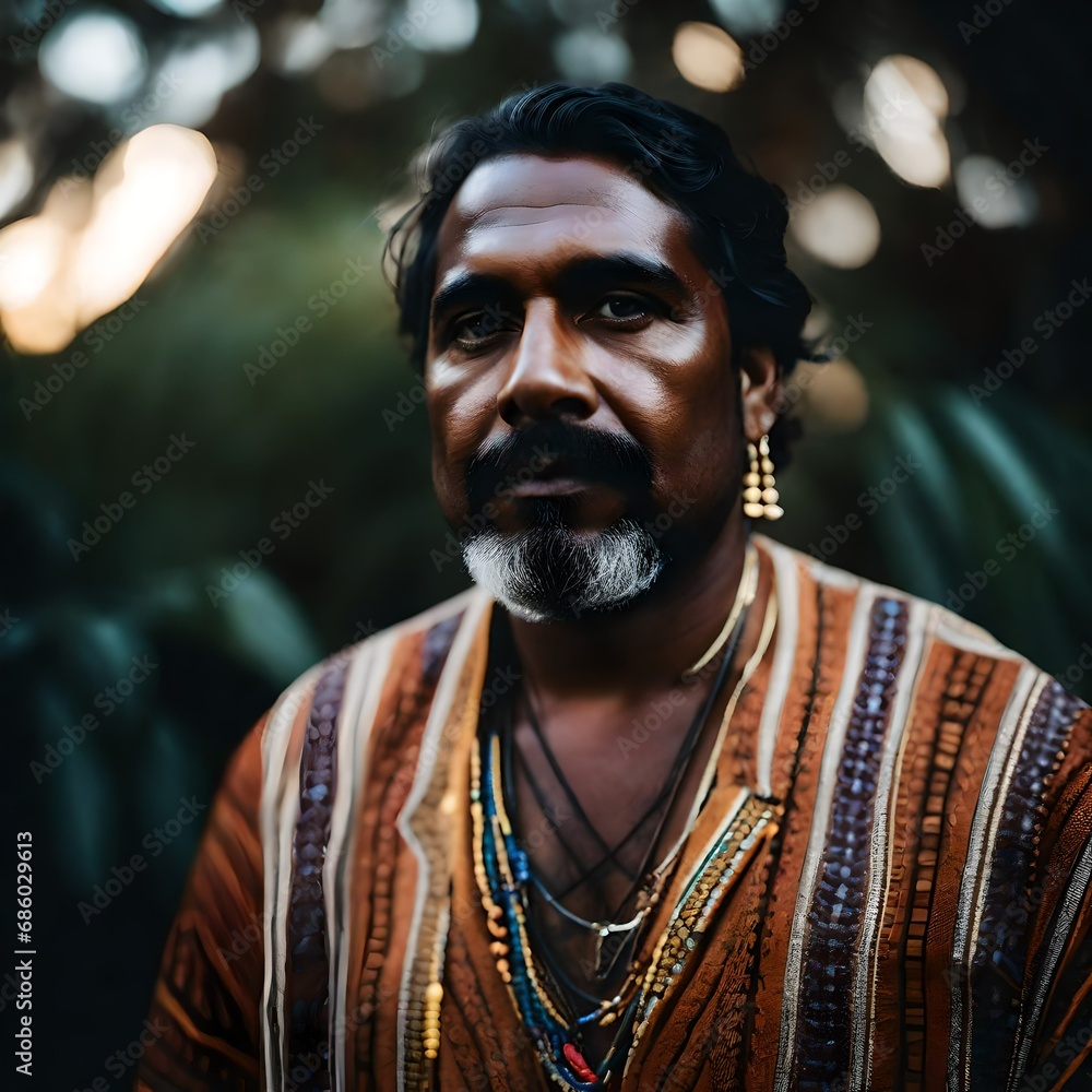 Portrait of Aboriginal Australian handsome middle aged professional man Portrait of Aboriginal Australian handsome middle aged professional man