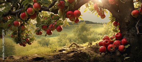 orchard filled with apples