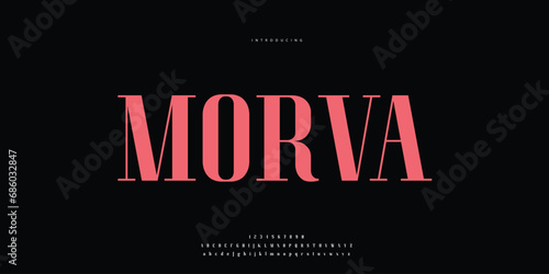 Hand drawn elegant alphabet letters font and number. Classic Lettering Minimal Fashion Designs. Typography modern Sen serif fonts regular decorative vintage concept. vector illustration