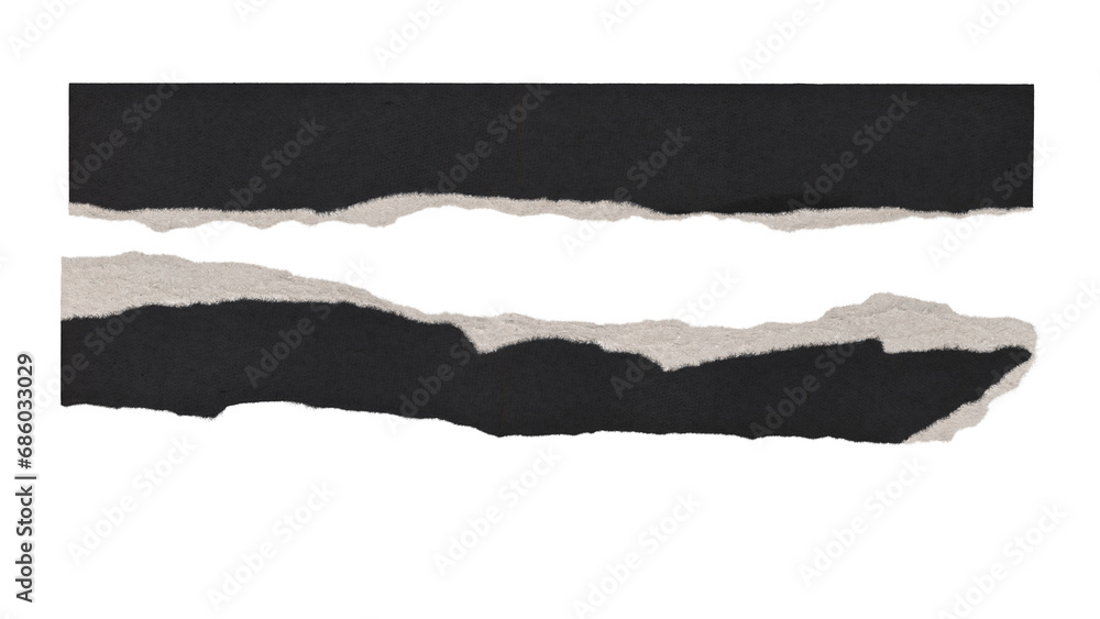 Set of torn and ripped paper stripes, lines with single edges from black paper in Y2K retro style, png isolated pieces on transparent background Set of torn and ripped paper stripes, lines with single edges from black paper in Y2K retro style, png isolated pieces on transparent background