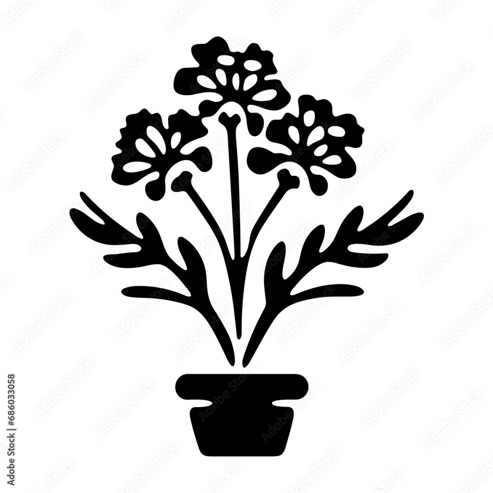 Verbena Icon Illustration with Glyph Style. SVG Vector Verbena Icon Illustration with Glyph Style. SVG Vector