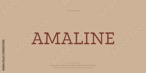 Hand drawn elegant alphabet letters font and number. Classic Lettering Minimal Fashion Designs. Typography modern Sen serif fonts regular decorative vintage concept. vector illustration