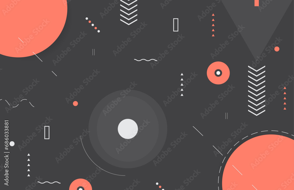 Obraz premium Flat abstract background with geometric shapes