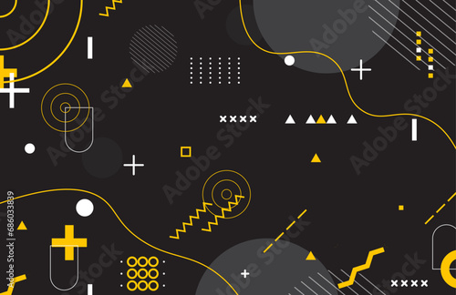 Flat abstract background with geometric shapes