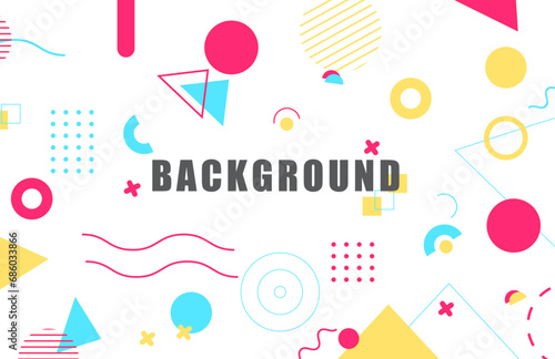 Flat abstract background with geometric shapes