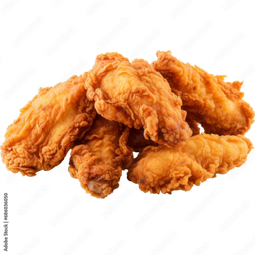 fried chicken isolated on transparent background
