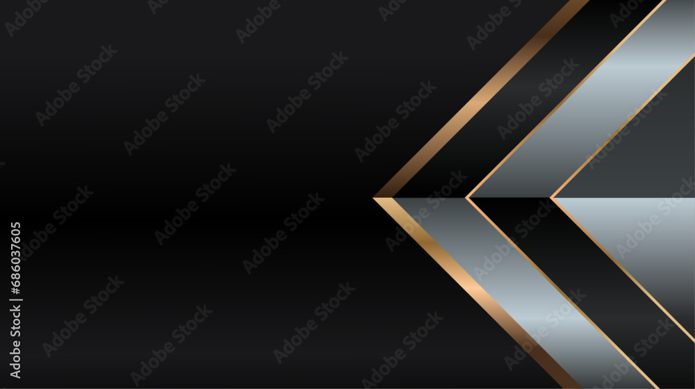 Premium 3d design with abstract golden lines pattern. Geometric triangle borders arrows on black background with copy space. Modern VIP card, fashion banner, luxury frame, formal invitation. Premium 3d design with abstract golden lines pattern. Geometric triangle borders arrows on black background with copy space. Modern VIP card, fashion banner, luxury frame, formal invitation.