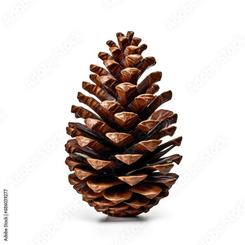 High-Resolution Pine Cone Isolated on White Background - Natural Detail