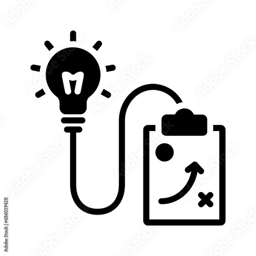 Solid black icon for Planning