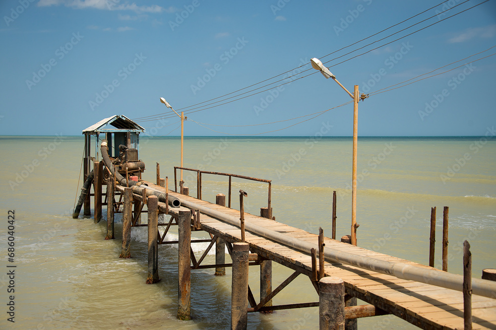 small dock on the coast of Guajira