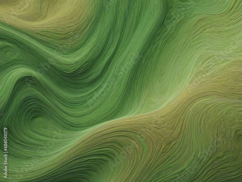Background concept - Erosion - Aerial view of hilly landscape mountainous territory - 3D rendering digital terrain model with hypsometric colorization green, bump photo