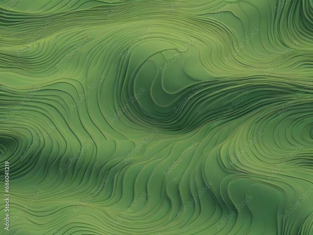 Background concept - Erosion - Aerial view of hilly landscape mountainous territory - 3D rendering digital terrain model with hypsometric colorization green, bump