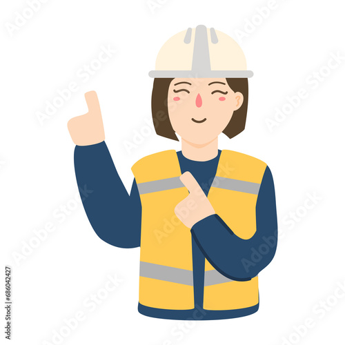 construction helmet and engineering costumes