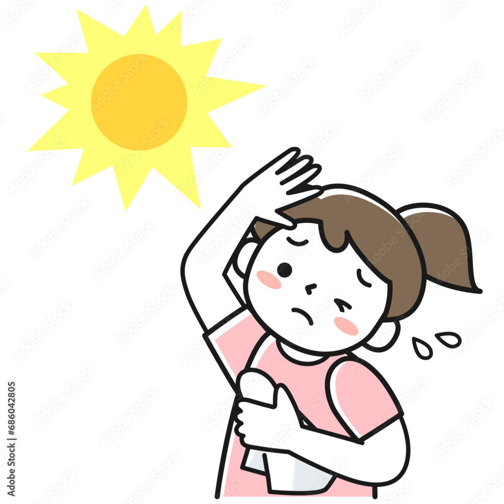 炎天下の女の子 炎天下の女の子