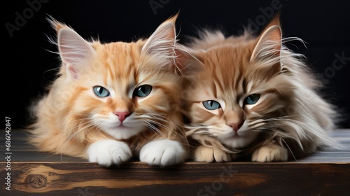 Two Cute Cats Sleeping On Wooden, HD, Background Wallpaper, Desktop Wallpaper  © Moon Art Pic