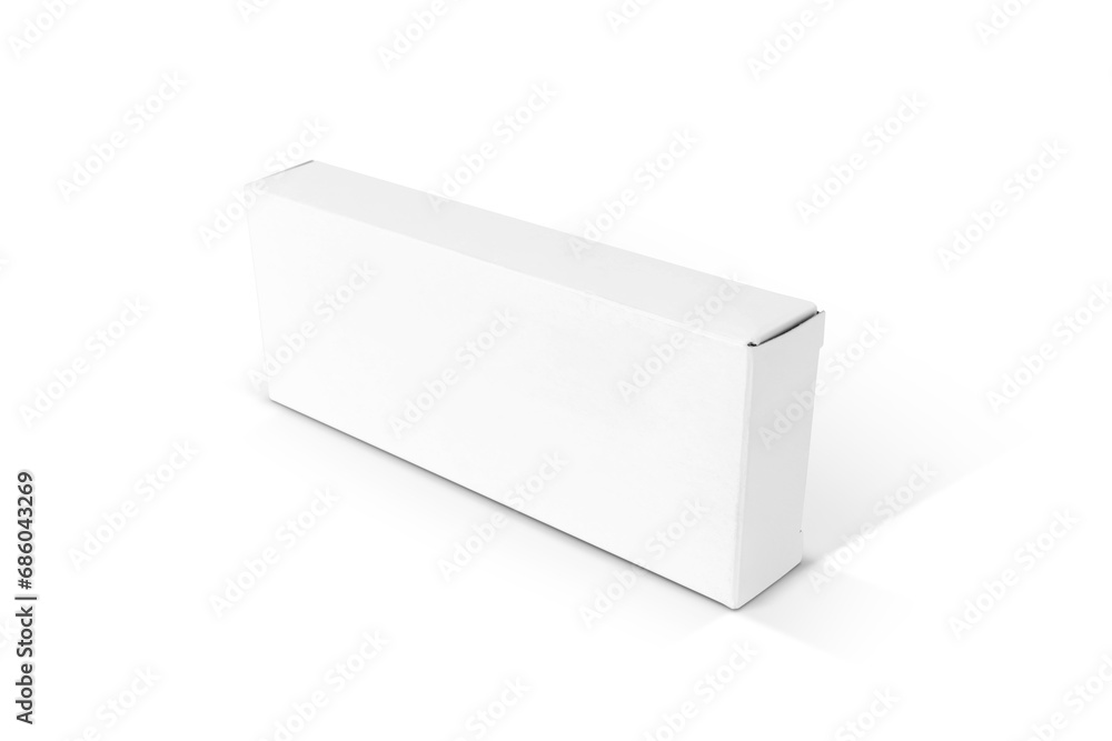 Blank white cardboard paper box for products design mock-up Blank white cardboard paper box for products design mock-up
