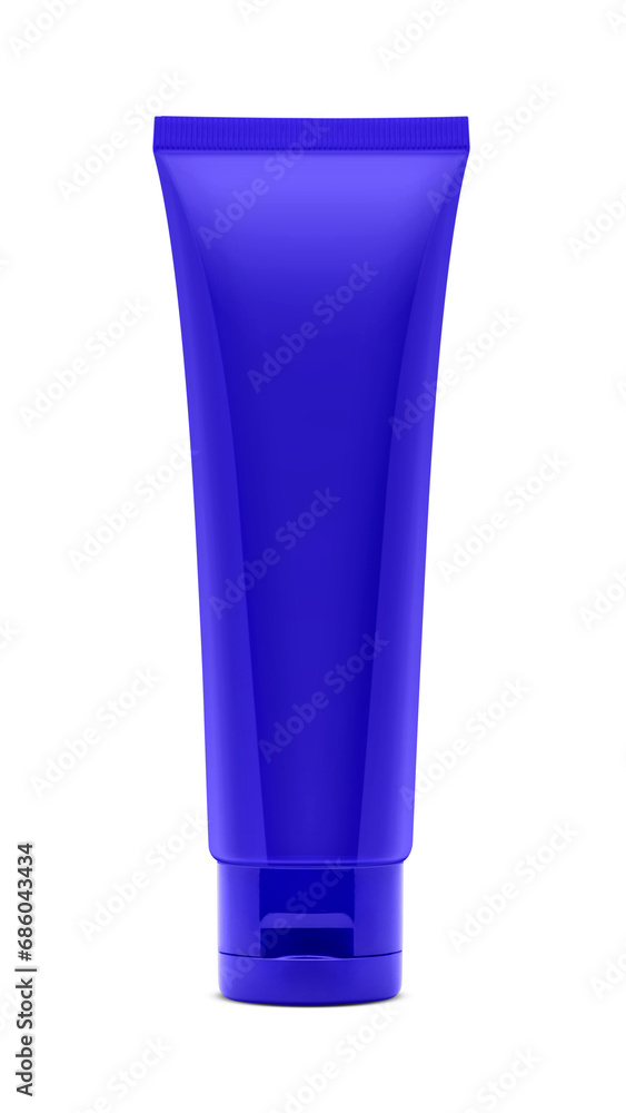 blank packaging blue plastic tube for cosmetic product design mock-up blank packaging blue plastic tube for cosmetic product design mock-up