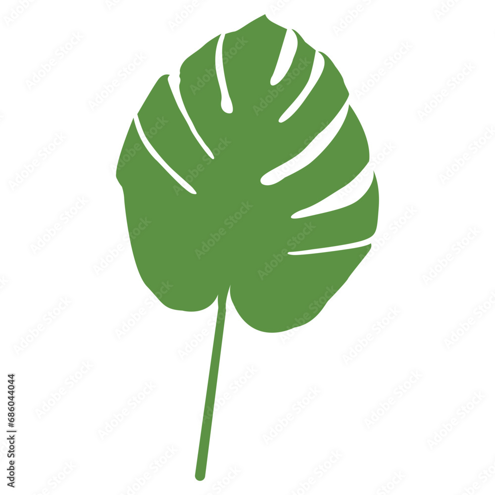 Monstera Leaf Vector Illustration Monstera Leaf Vector Illustration