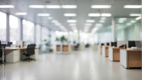 a blur background of office. Generative AI