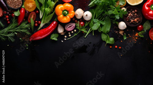Food background with fresh vegetables