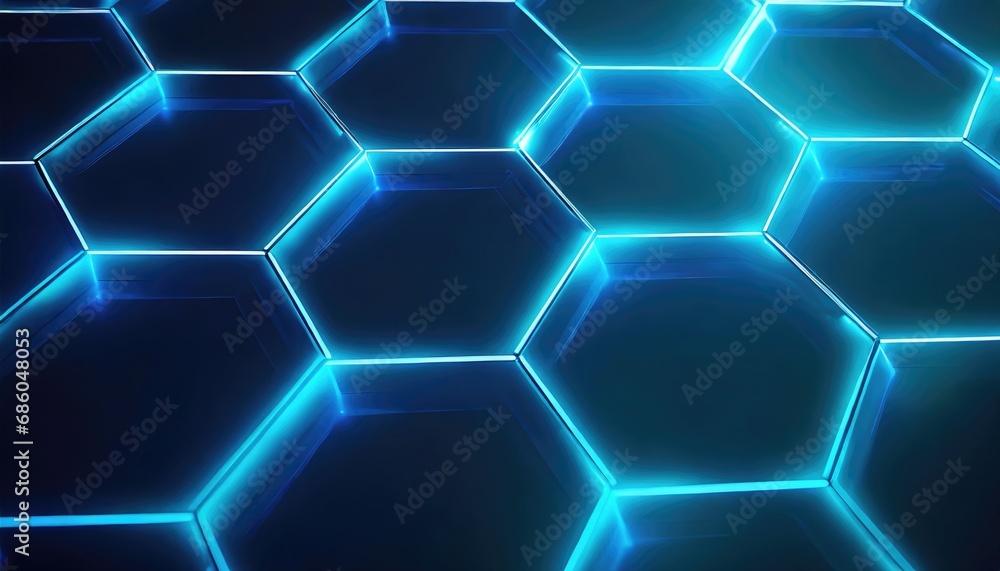 Neon Hexagons Background Neon Hexagons Background