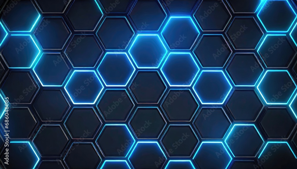 Neon Hexagons Background Neon Hexagons Background