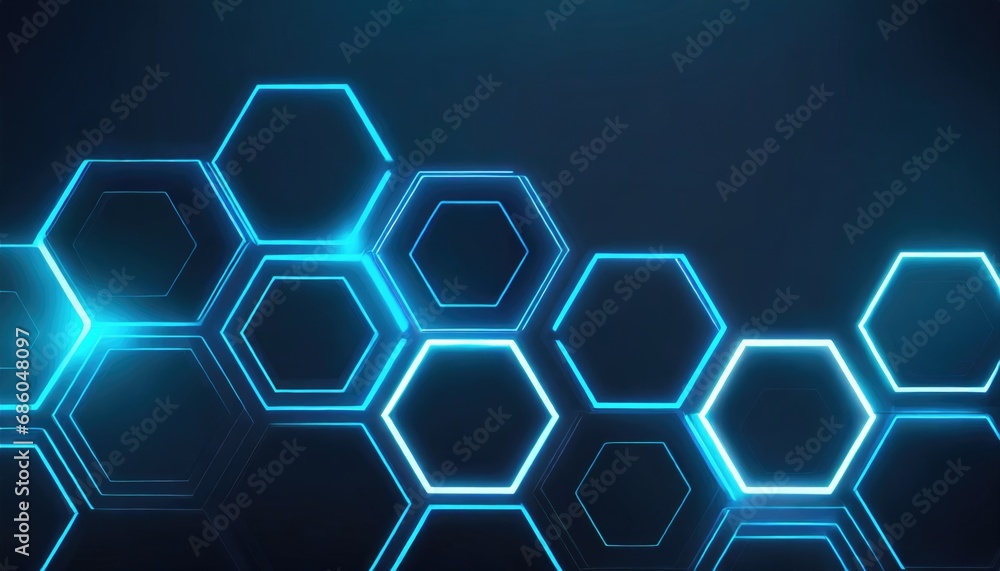 Neon Hexagons Background Neon Hexagons Background
