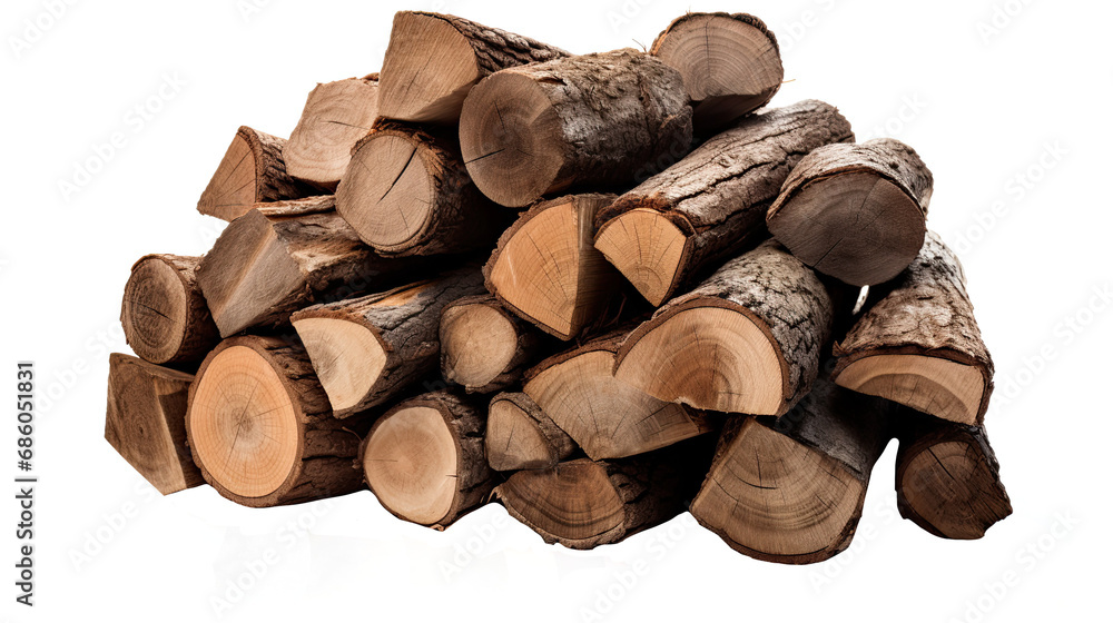 Firewood stack. Isolated on Transparent background. Firewood stack. Isolated on Transparent background.