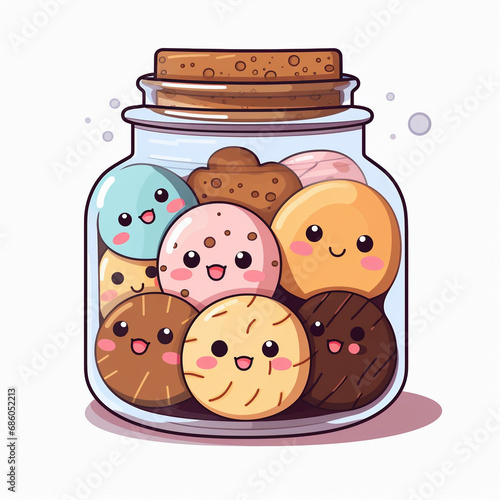 Wallpaper Mural jar of cookies kawaii clipart  Torontodigital.ca