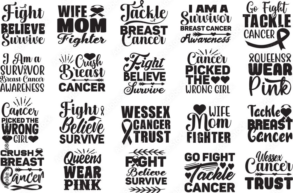 Breast Cancer Awareness Svg Design Bundle