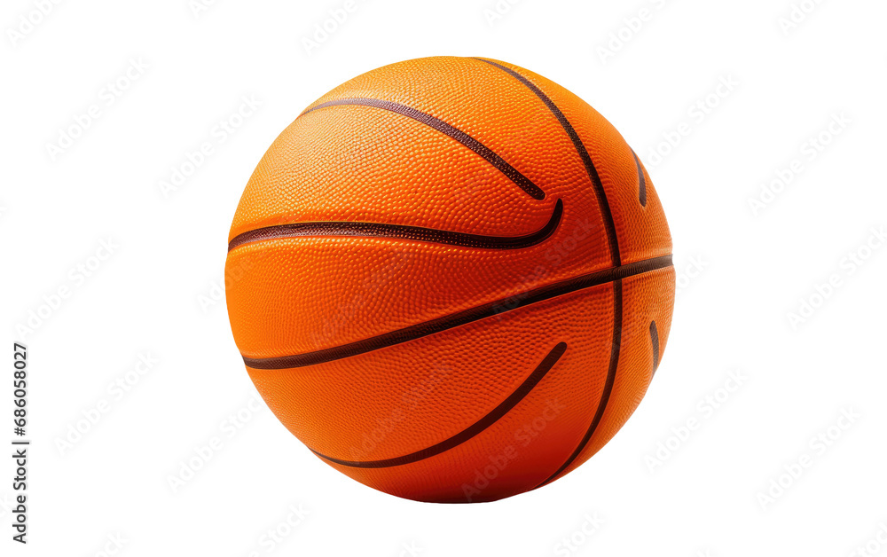 A Realistic Image Capturing the Intensity and Skill of Basketball on White or PNG Transparent Background