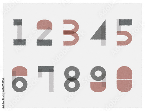 リトグラフの数字セット2