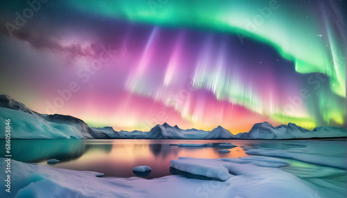 Enchanting Splendor: Captivated by the Beauty of the Northern Lights - The Magical Glow and Aesthetic Wonders of the Aurora.(Generative AI) © BaeDonBo