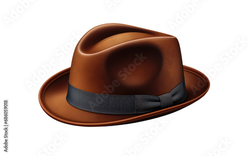 Classic Charm The Bowler Hat in Exquisite Realism on White or PNG Transparent Background