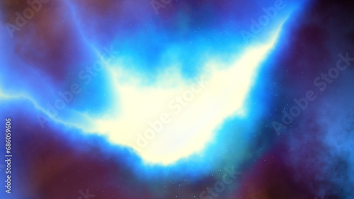 Fototapeta Naklejka Na Ścianę i Meble -  Nebula and galaxies in space. Abstract cosmos background