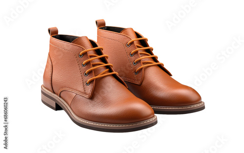 A Realistic Image Showcase of Chukka Boots on White or PNG Transparent Background