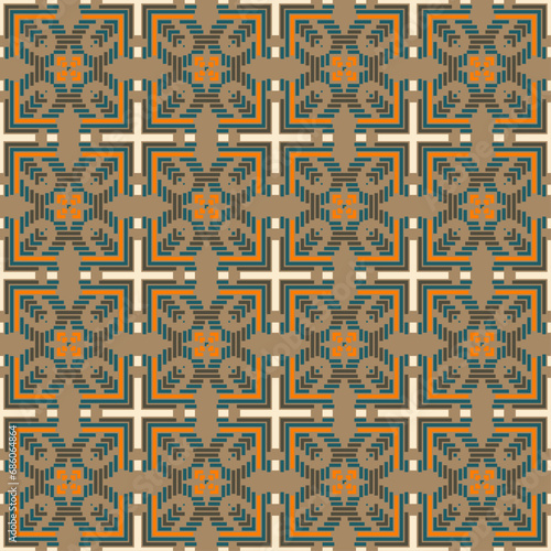 Decorative beautiful design with abstract elements for decoration and your design. The Ornament. Symmetry texture. Print for shawl and carpet, tile. Vector illustration.	