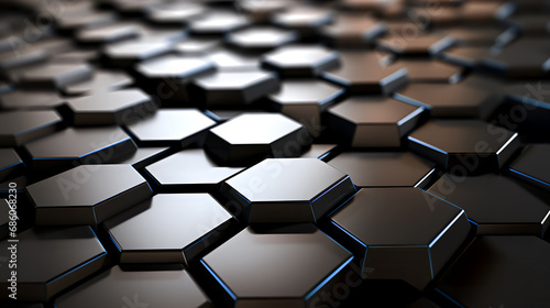 3D Dynamic Hexagonal Pattern Background. Immerse in Futuristic, Innovation, and Technology concepts.