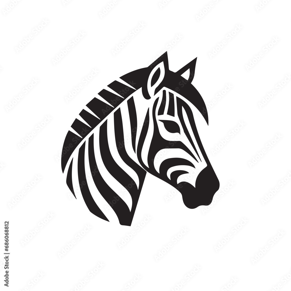 Zebra in cartoon, doodle style. Isolated 2d vector illustration in logo, icon style, Eps 10, black and white. AI Generative Zebra in cartoon, doodle style. Isolated 2d vector illustration in logo, icon style, Eps 10, black and white. AI Generative