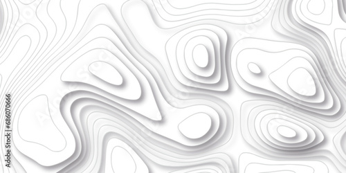 Abstract wave pattern with lines. Abstract Vector geographic contour map and topographic contours map background. Abstract white pattern topography vector background. Topographic line map background.