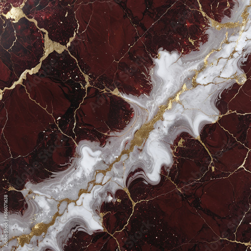 Red Marble Texture With Golden veins MarbleTexture For Interior exterior Home decoration And Ceramic Wall Tiles And Floor Tiles Surface background. photo