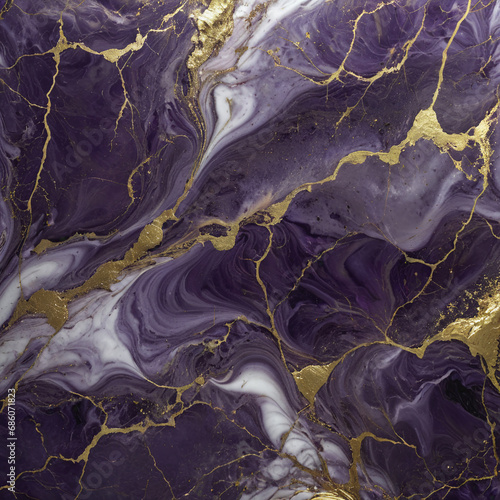 Purple Marble Texture with Gold Veins Vector Background, useful to create surface effect for your design products such as background of greeting cards, architectural and decorative patterns.
