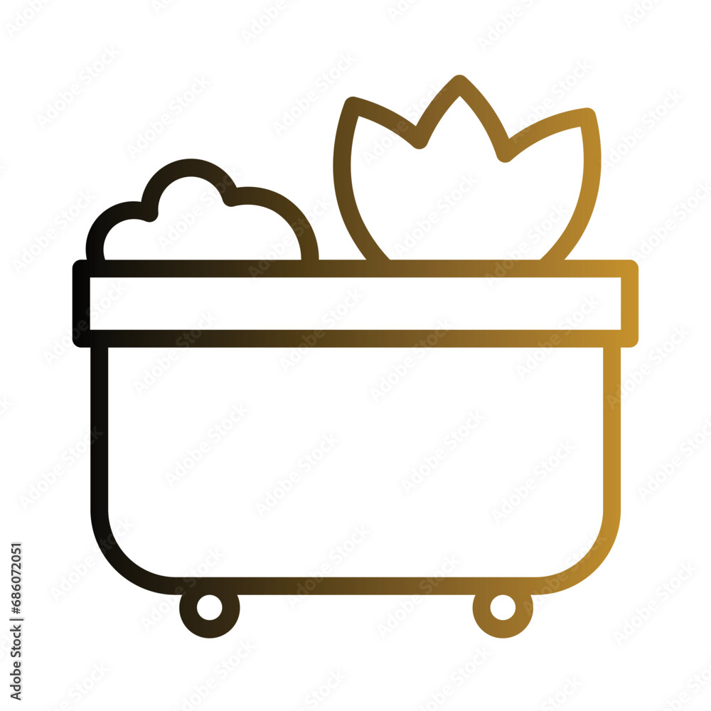 Bath Sauna Tub Gradient Outline Icon Bath Sauna Tub Gradient Outline Icon
