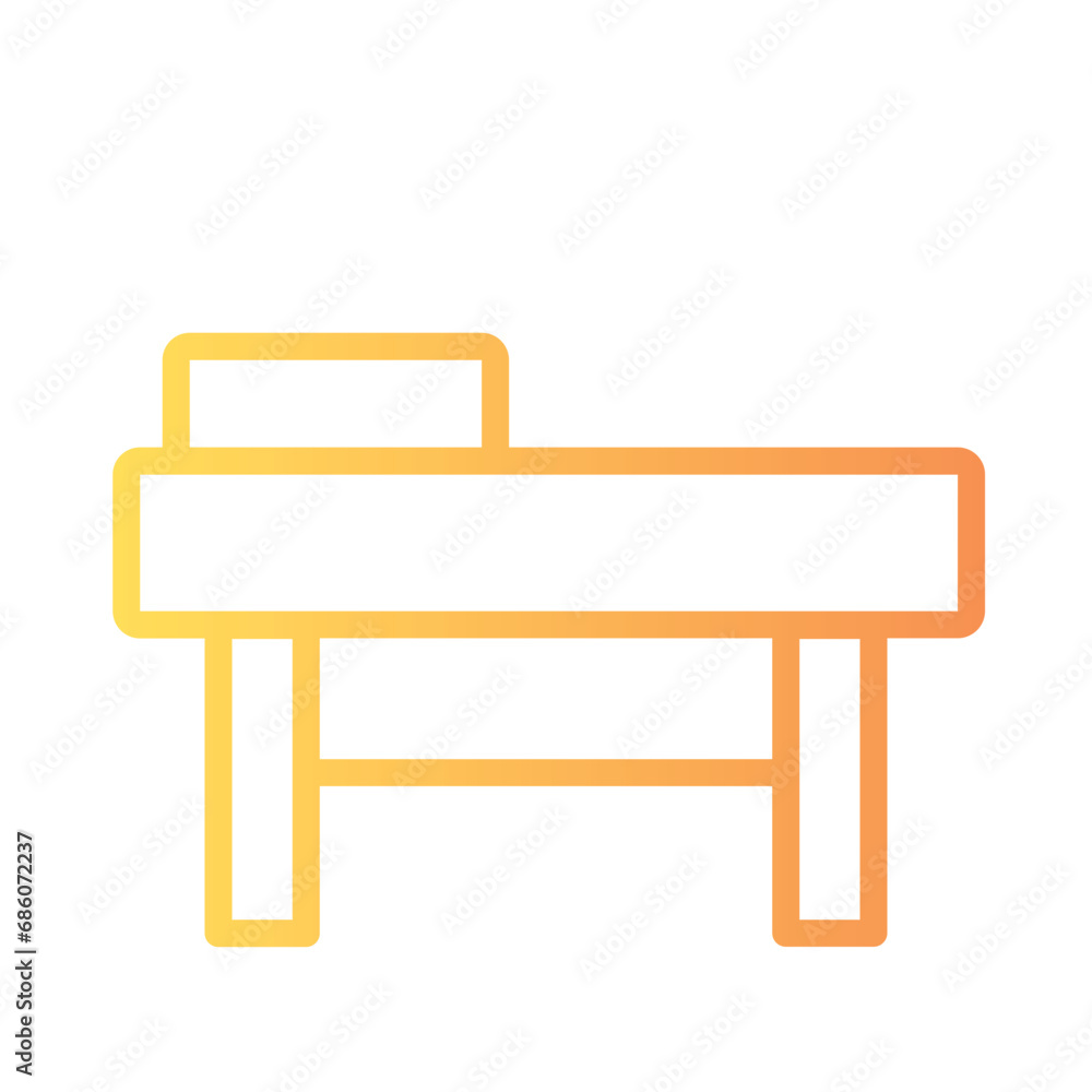 Rest Spa Bed Gradient Outline Icon Rest Spa Bed Gradient Outline Icon
