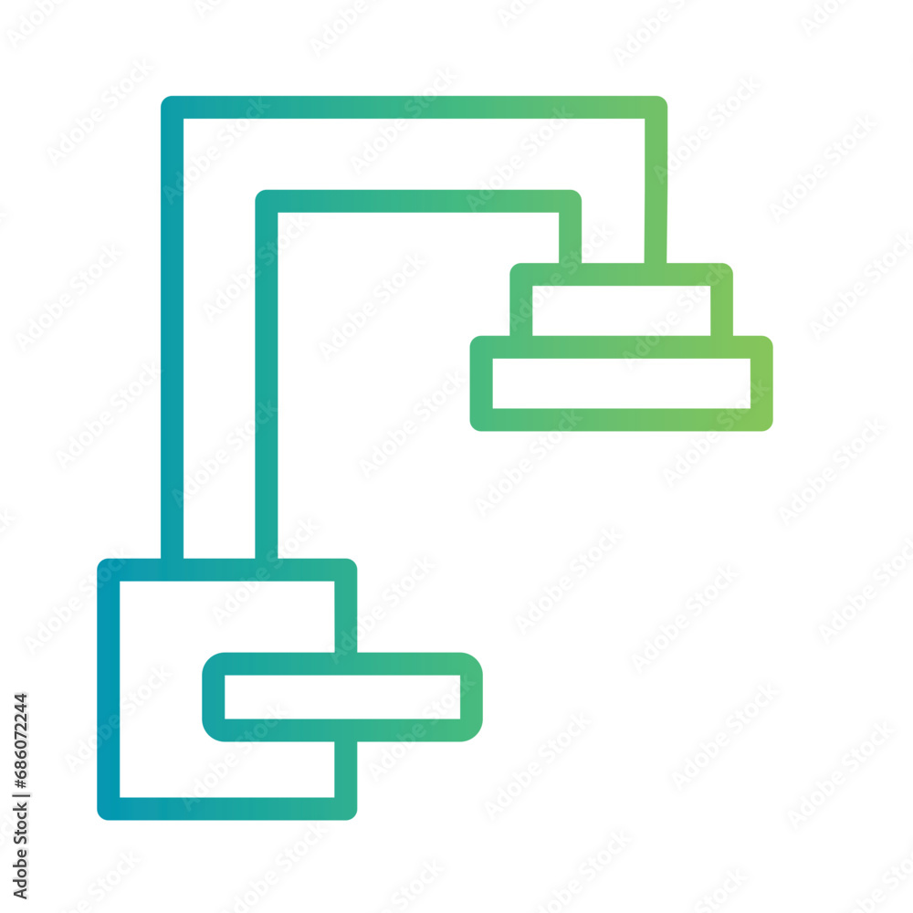 Shower Wash Water Gradient Outline Icon Shower Wash Water Gradient Outline Icon
